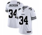 Oakland Raiders #34 Bo Jackson White Team Logo Fashion Limited Player 100th Season Football Jersey