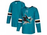 Adidas San Jose Sharks Blank Teal Home Authentic Stitched NHL Jersey