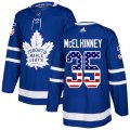 Toronto Maple Leafs #35 Curtis McElhinney Authentic Royal Blue USA Flag Fashion NHL Jersey
