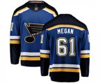 St. Louis Blues #61 Wade Megan Fanatics Branded Royal Blue Home Breakaway NHL Jersey