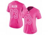 Women Los Angeles Chargers #13 Keenan Allen Limited Pink Rush Fashion NFL Jersey