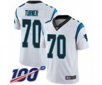 Carolina Panthers #70 Trai Turner White Vapor Untouchable Limited Player 100th Season Football Jersey