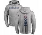 Denver Broncos #55 Bradley Chubb Ash Backer Pullover Hoodie