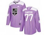 Los Angeles Kings #77 Jeff Carter Purple Authentic Fights Cancer Stitched NHL Jersey