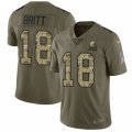 Cleveland Browns #18 Kenny Britt Limited Olive Camo 2017 Salute to Service NFL Jersey