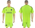 2017-18 Los Angeles Galaxy Fluorescent Green Goalkeeper Soccer Jersey