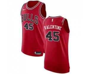 Nike Chicago Bulls #45 Denzel Valentine Authentic Red Road NBA Jersey - Icon Edition