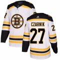 Boston Bruins #27 Austin Czarnik Authentic White Away NHL Jersey