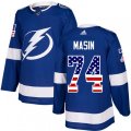 Tampa Bay Lightning #74 Dominik Masin Authentic Blue USA Flag Fashion NHL Jersey