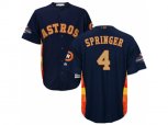 Houston Astros #4 George Springer Navy 2018 Gold Program Cool Base Stitched Baseball Jersey