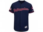 Milwaukee Brewers Blank Navy Blue Stitched 2016 Fashion Stars & Stripes Flex Base Baseball Jersey