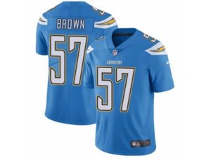 Los Angeles Chargers #57 Jatavis Brown Vapor Untouchable Limited Electric Blue Alternate NFL Jersey