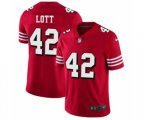 San Francisco 49ers #42 Ronnie Lott Limited Red Rush Vapor Untouchable Football Jerseys
