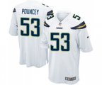 Los Angeles Chargers #53 Mike Pouncey Game White Football Jersey