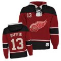 Old Time Hockey Detroit Red Wings #13 Pavel Datsyuk Premier Red Sawyer Hooded Sweatshirt NHL Jersey