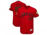Los Angeles Angels Of Anaheim #27 Mike Trout Red Flexbase Authentic Collection 2018 Memorial Day Stitched MLB Jersey