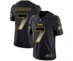 Pittsburgh Steelers #7 Ben Roethlisberger Limited Black Smoke Fashion Football Jersey