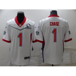Cincinnati Bengals #1 Ja\'Marr Chase White Nike Royal 2022 NFC Pro Bowl Limited Player Jersey