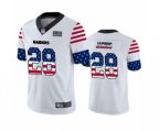 Oakland Raiders #28 Josh Jacobs White Independence Day Limited Football Jersey