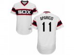 Chicago White Sox #11 Luis Aparicio White Flexbase Authentic Collection MLB Jersey