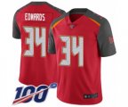 Tampa Bay Buccaneers #34 Mike Edwards Red Team Color Vapor Untouchable Limited Player 100th Season Football Jersey
