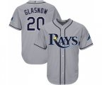 Tampa Bay Rays #20 Tyler Glasnow Replica Grey Road Cool Base Baseball Jersey