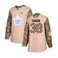 Toronto Maple Leafs #38 Rasmus Sandin Authentic Camo Veterans Day Practice Hockey Jersey