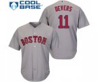 Boston Red Sox #11 Rafael Devers Replica Grey Road Cool Base Baseball Jersey