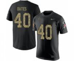 Dallas Cowboys #40 Bill Bates Black Camo Salute to Service T-Shirt