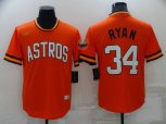 Houston Astros #34 Nolan Ryan Orange Cooperstown Collection Cool Base Stitched Nike Jersey