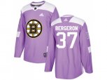 Adidas Boston Bruins #37 Patrice Bergeron Purple Authentic Fights Cancer Stitched NHL Jersey