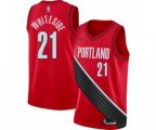 Portland Trail Blazers #21 Hassan Whiteside Swingman Red Finished Basketball Jersey - Statement Edition