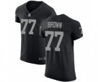 Oakland Raiders #77 Trent Brown Black Team Color Vapor Untouchable Elite Player Football Jersey