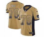 Los Angeles Rams #76 Orlando Pace Limited Gold Rush Drift Fashion Football Jersey