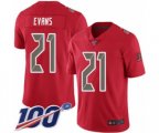 Tampa Bay Buccaneers #21 Justin Evans Limited Red Rush Vapor Untouchable 100th Season Football Jersey
