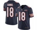 Chicago Bears #18 Taylor Gabriel Navy Blue Team Color 100th Season Limited Football Jersey