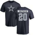 Dallas Cowboys #20 Darren McFadden Navy Blue Name & Number Logo T-Shirt