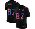 Kansas City Chiefs #87 Travis Kelce Multi-Color Black 2020 NFL Crucial Catch Vapor Untouchable Limited Jersey