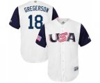 USA Baseball #18 Luke Gregerson White 2017 World Baseball Classic Replica Team Jersey