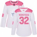 Women Toronto Maple Leafs #32 Kris Versteeg Authentic White Pink Fashion NHL Jersey