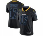 Los Angeles Chargers #17 Philip Rivers Limited Lights Out Black Rush Football Jersey