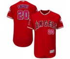 Los Angeles Angels of Anaheim #20 Jonathan Lucroy Red Alternate Flex Base Authentic Collection Baseball Jersey