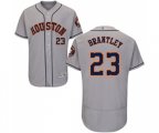 Houston Astros #23 Michael Brantley Grey Road Flex Base Authentic Collection Baseball Jersey