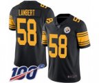 Pittsburgh Steelers #58 Jack Lambert Limited Black Rush Vapor Untouchable 100th Season Football Jersey