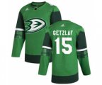 Anaheim Ducks #15 Ryan Getzlaf 2020 St. Patrick's Day Stitched Hockey Jersey Green
