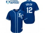 Kansas City Royals #12 Jorge Soler Replica Blue Alternate 2 Cool Base MLB Jersey