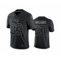New England Patriots #33 Joejuan Williams Black Reflective Limited Stitched Football Jersey