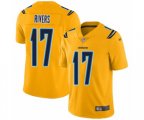 Los Angeles Chargers #17 Philip Rivers Limited Gold Inverted Legend Football Jersey