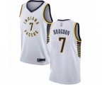 Indiana Pacers #7 Malcolm Brogdon Authentic White Basketball Jersey - Association Edition