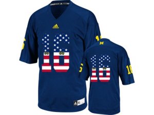2016 US Flag Fashion-Men\'s Michigan Wolverines Denard Robinson #16 College Football Jersey - Navy Blue